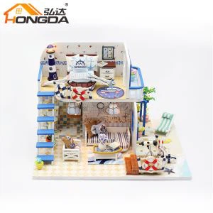 Kits de construcción de casas pequeñas a escala 1:24, kit de casa de muñecas