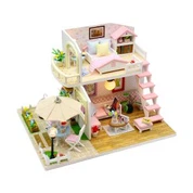 Kit de casa de muñecas de madera Pink Loft