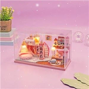 Juguete miniatura princesa rosa